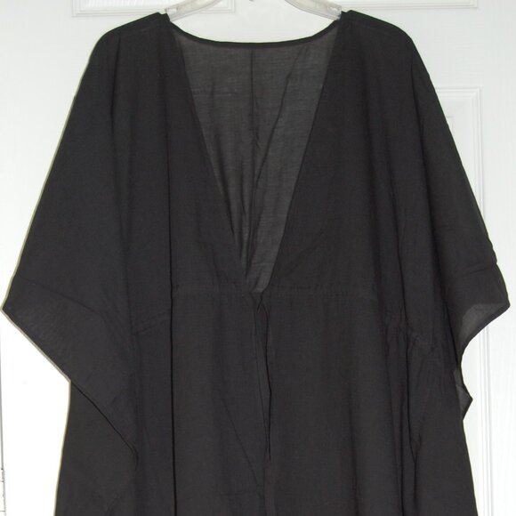 NWT Banana Republic Factory Black Kaftan, Beach Cover-Up, Women Size M/L - Picture 3 of 4